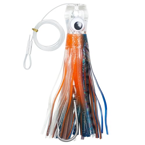 Schleppköder, Salzwasser, 15,2 cm, Offshore, Big Game, Trolling-Köder, Rock-Design, Tiefsee-Angelköder-Set für Mahi, Thunfisch, Marlin, Wahoo, Rigged mit Vorfach-Tintenfischröcken, Haken Schleppköder, Salzwasser, 15,2 cm, Offshore, Big Game, Trolling-Köder, Rock-Design, Tiefsee-Angelköder-Set für Mahi, Thunfisch, Marlin, Wahoo, Rigged mit Vorfach-Tintenfischröcken, Haken von SILANON