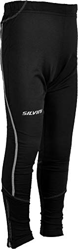 SILVINI Junior Anza Strumpfhose mit Reflektierenden Accessoire aus Elastischen und Warmem Material Schwarz - 134-140 von SILVINI