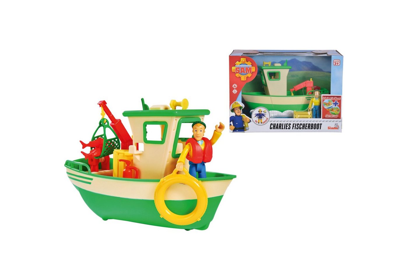SIMBA Spielzeug-Auto Simba Feuerwehrmann Sam - Charlies Fischerboot mit SIMBA Spielzeug-Auto Simba Feuerwehrmann Sam - Charlies Fischerboot mit von SIMBA