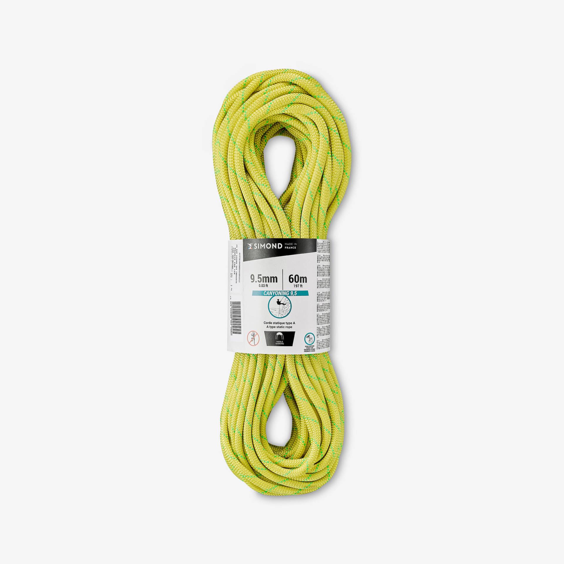 Canyoning-Seil halbstatisch Typ A - Canyon 9.5 mm × 60 m Canyoning-Seil halbstatisch Typ A - Canyon 9.5 mm × 60 m von SIMOND