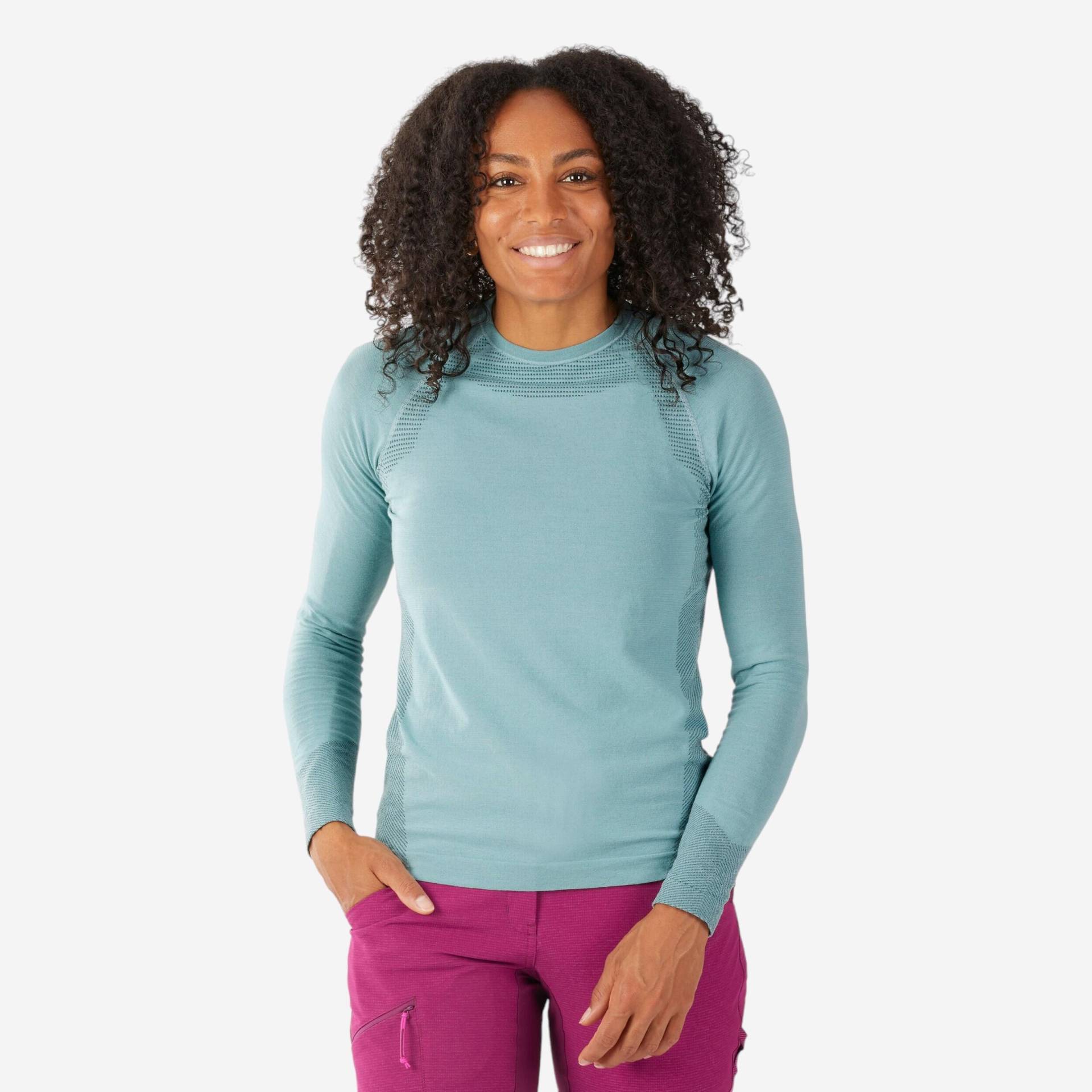 Damen langarm Wolle seamless T-Shirt - Alpinism von SIMOND