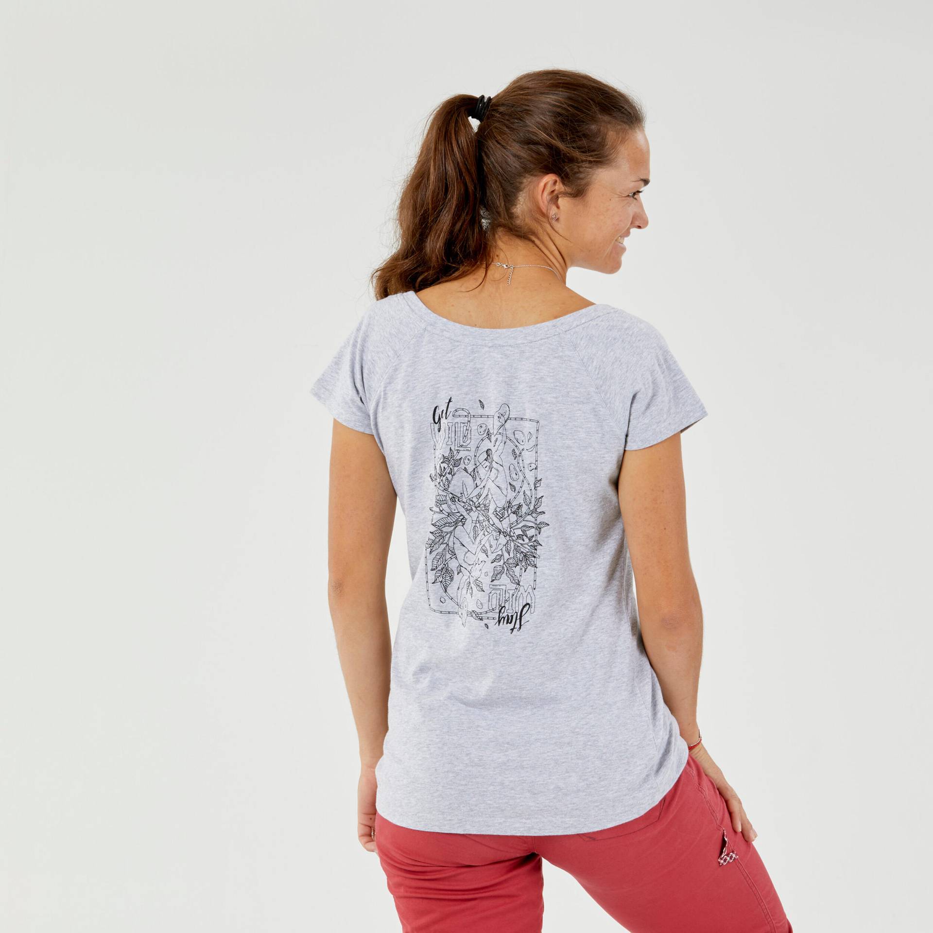 Kletter-T-Shirt Damen Flore Beaudelin - Vertika grau von SIMOND