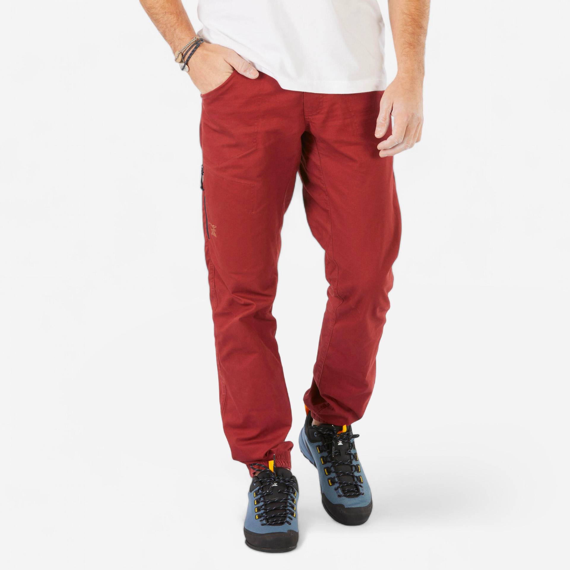 Kletterhose Herren Baumwolle – Vertika dunkelrot Kletterhose Herren Baumwolle – Vertika dunkelrot von SIMOND