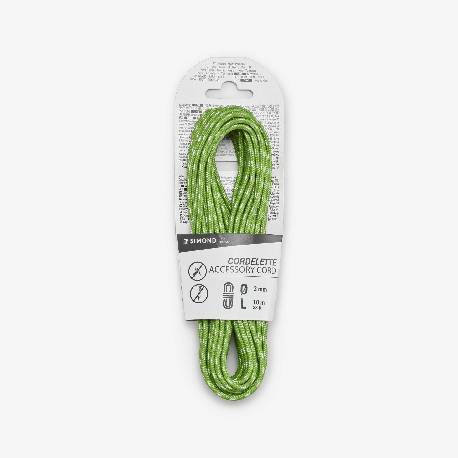 Reepschnur - Cord 3 mm × 10 m grün Reepschnur - Cord 3 mm × 10 m grün von SIMOND