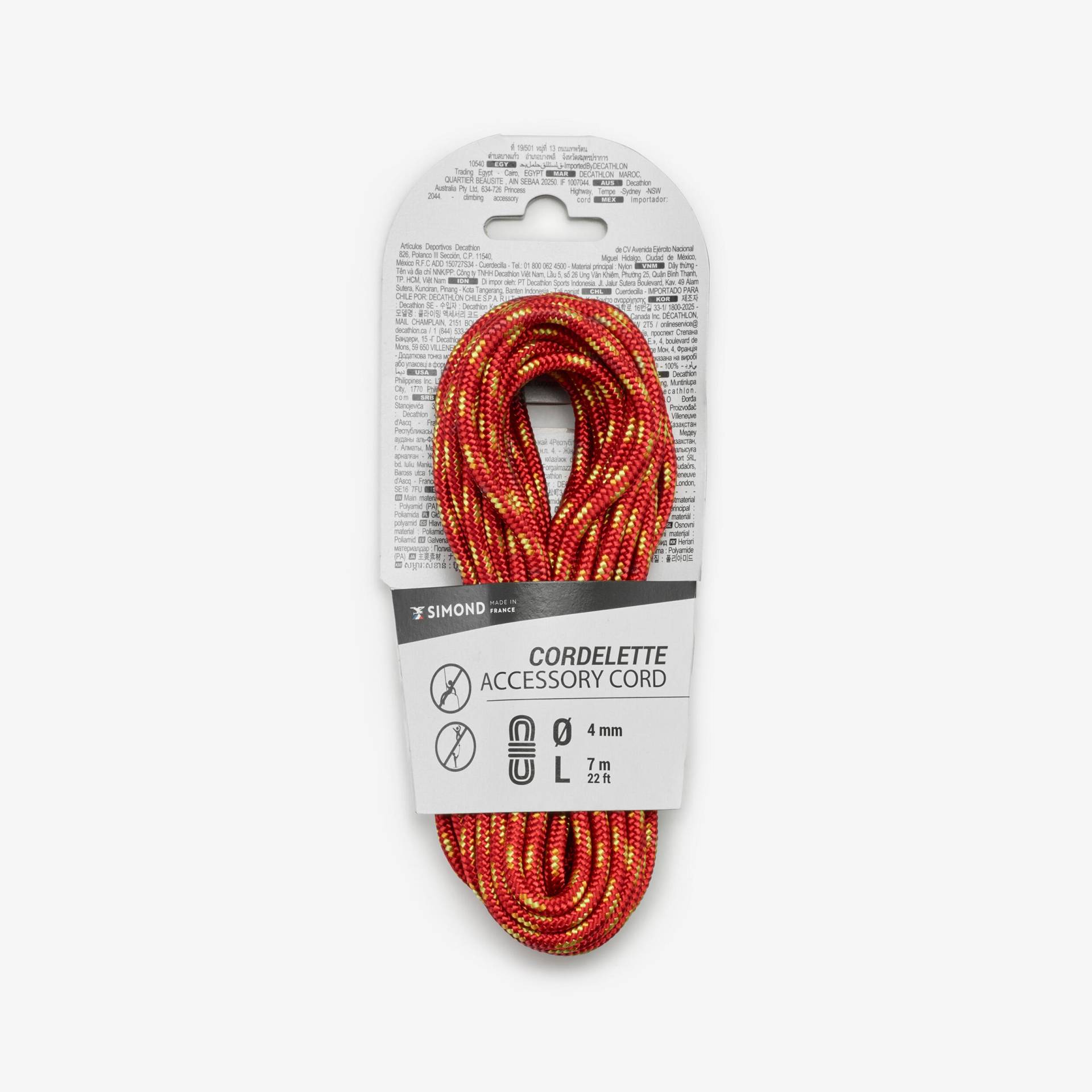 Reepschnur Klettern Bergsteigen 4 mm × 7 m rot Reepschnur Klettern Bergsteigen 4 mm × 7 m rot von SIMOND