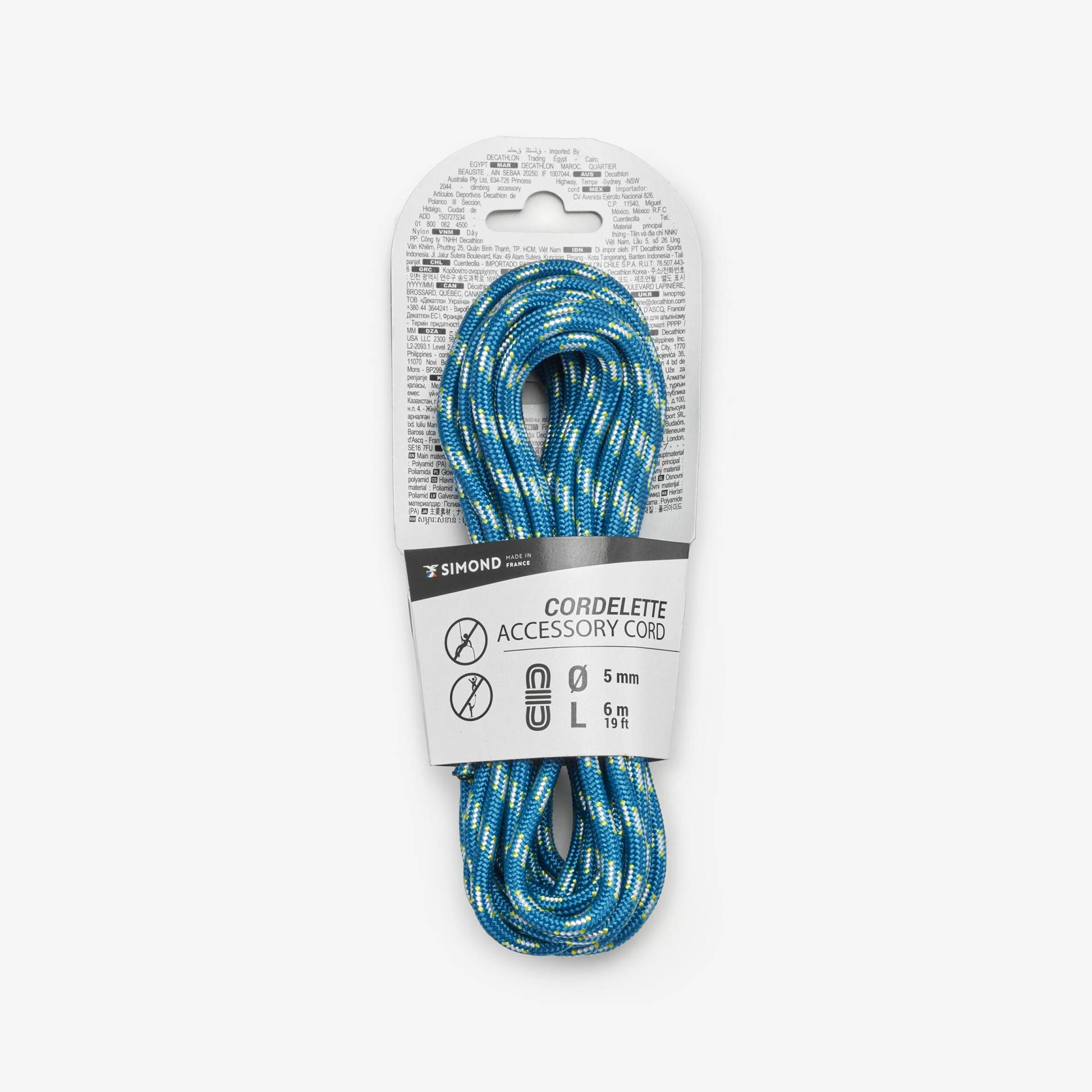 Reepschnur Klettern und Bergsteigen 5 mm × 6 m blau Reepschnur Klettern und Bergsteigen 5 mm × 6 m blau von SIMOND