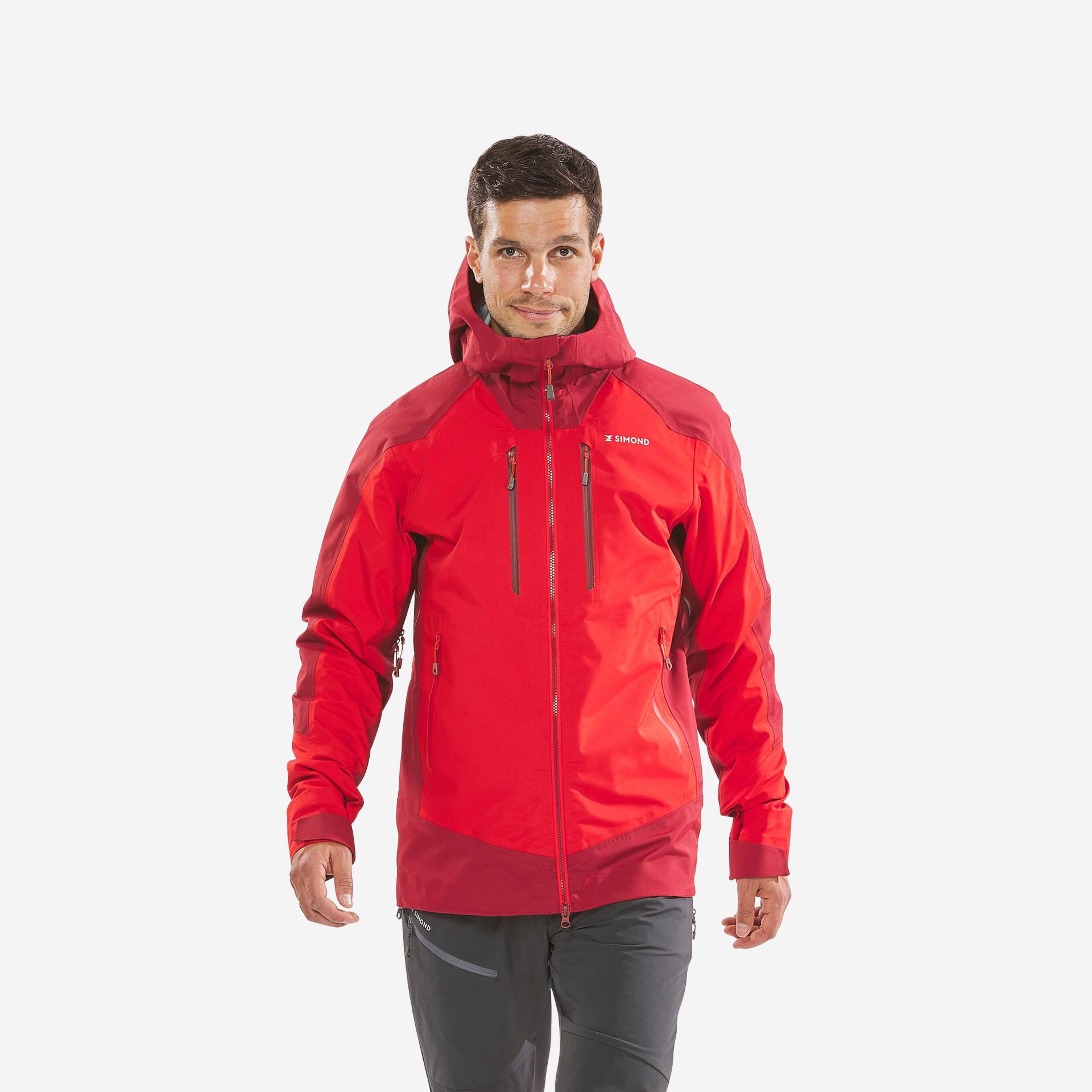 Regenjacke Herren wasserdicht - Alpinism Evo rot von SIMOND