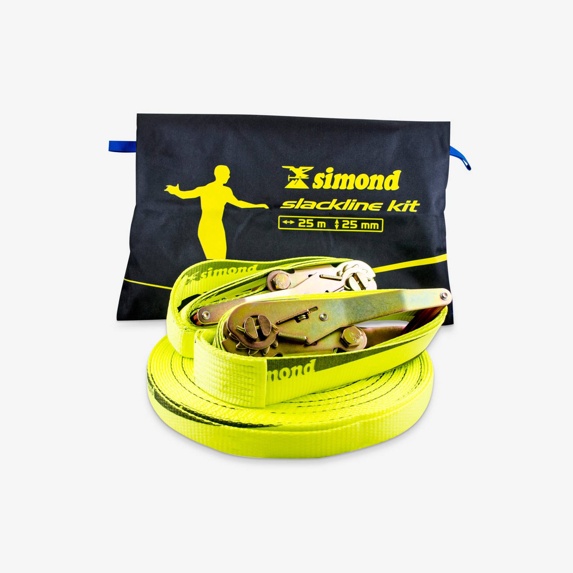 Slackline 2.5 cm × 25 m gelb von SIMOND