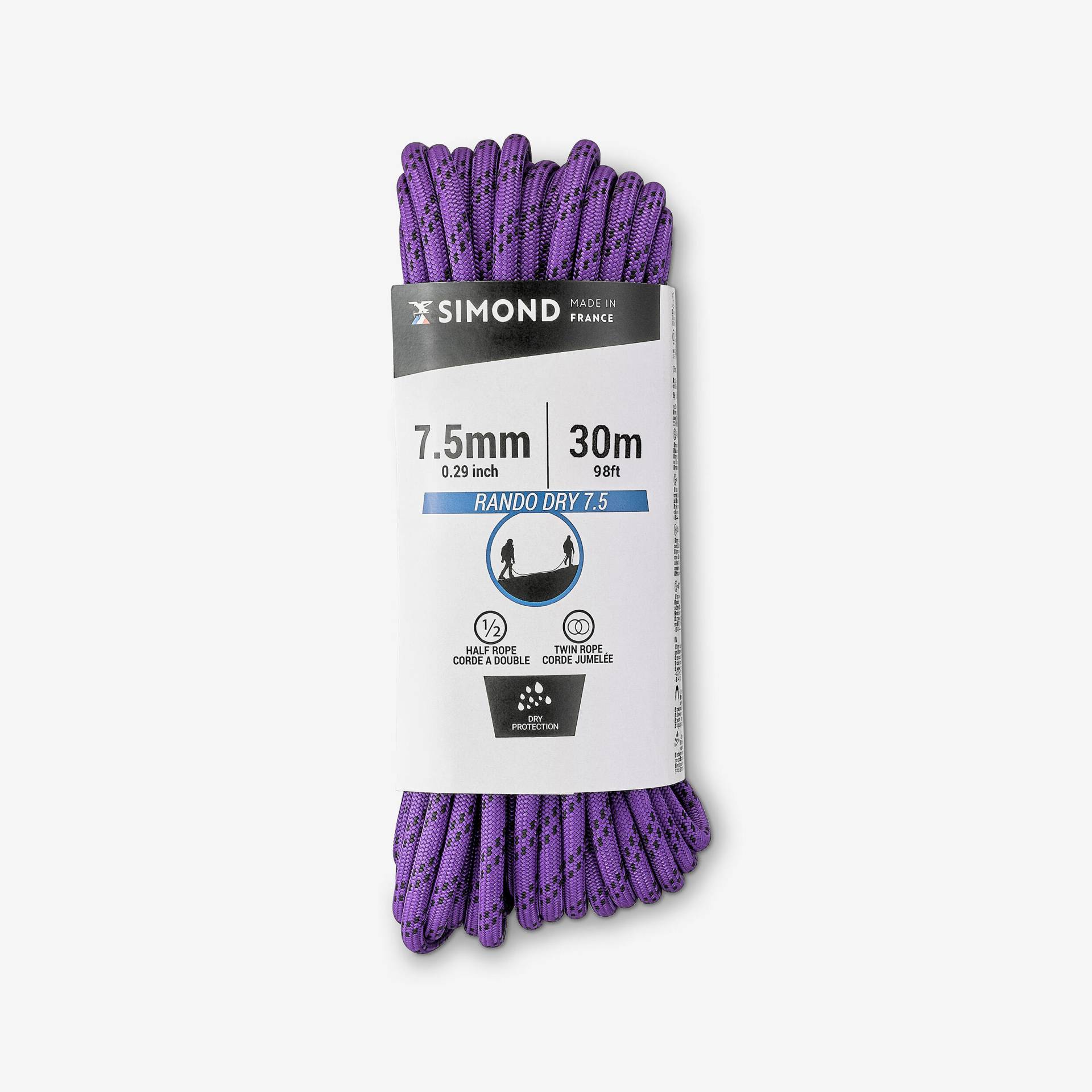 Halbseil 7.5 mm × 30 m - Rando Dry 7.5 lila Halbseil 7.5 mm × 30 m - Rando Dry 7.5 lila von SIMOND