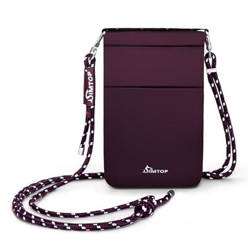 SIMTOP Kleine Handy Umhängetasche Brustbeutel Wasserdicht mit RFID-Schutz,Smartphone Handytasche mit Umhängen für Passport, Kreditkarten, Münzen und Reise Zubehör Leichte Tasche ROT SIMTOP Kleine Handy Umhängetasche Brustbeutel Wasserdicht mit RFID-Schutz,Smartphone Handytasche mit Umhängen für Passport, Kreditkarten, Münzen und Reise Zubehör Leichte Tasche ROT von SIMTOP