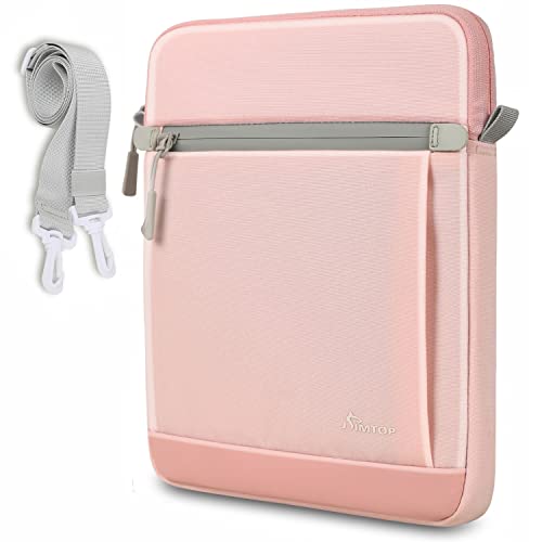 SIMTOP Tablet Tasche 11 Zoll, Tragetasche mit Schultergurt Kompatibel ipad air 2023 ipad pro 11 Tasche Made of Polyester Reißverschlusstasche Umhängetasche für Tablets Rosa von SIMTOP