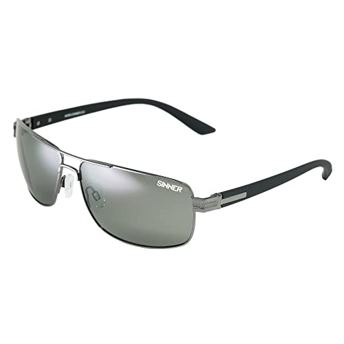 SINNER Durness Sonnenbrille - Herren und Damen - Polarisiert - Dezentrierte Polycarbonat-Linsen - 100% UV400 Schutz - Langlebiges Material - Perfekte Passform - Schwarz von SINNER