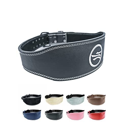 Weight-lifting Belt Gewichthebergürtel Kraftraining | Gym Gürtel Gewichtheben Powerlifting Belt für Kraftsport wie Deadlift, Kniebeugen und Body-Building | Fitness-Gürtel mit Polster, Schwarz-Basic L von SINOVATI