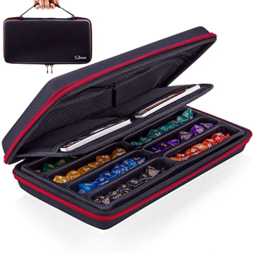 SIQUK Würfeletui kompatibel mit DND Würfel Set, Tischspiele Würfel Fall und Würfel Rollen Tablett, Würfelschale und Vorratsbehälter Tisch RPG Fall Veranstalter DND Organizer SIQUK Würfeletui kompatibel mit DND Würfel Set, Tischspiele Würfel Fall und Würfel Rollen Tablett, Würfelschale und Vorratsbehälter Tisch RPG Fall Veranstalter DND Organizer von SIQUK