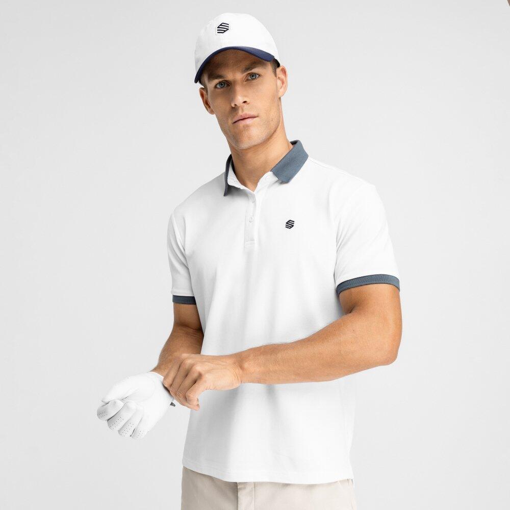 Herren Golf piqué-poloshirt Pinehurst White Siroko Weiß von SIROKO