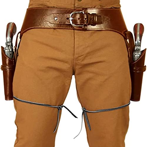 SIULAS Vintage PU Leder Doppel Pistole Revolver Gürtel Holster, alte Wild West Cowboy Gunfighter Pistolenhalter für Männer,Braun SIULAS Vintage PU Leder Doppel Pistole Revolver Gürtel Holster, alte Wild West Cowboy Gunfighter Pistolenhalter für Männer,Braun von SIULAS