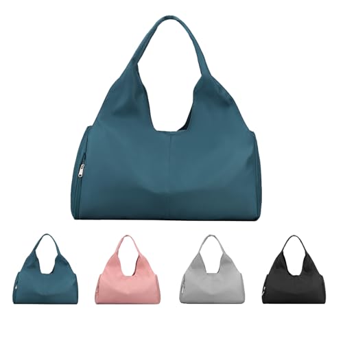 SIVENKE Sporttasche für Damen und Herren mit Schuhfach & Nassfach Weekender Reisetasche Freizeit Handtasche faltbar Gym Tasche Shopping-Bag Tiefblau von SIVENKE