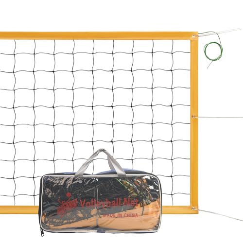 SIVENKE Volleyball Netz Faltbar Aufgerüstet Volleyballnetz 9.5m x 1m Volleyball Ersatznetz Garten/Strand Sport Net für Federball Tennis Volleyball inkl. Tragetasche von SIVENKE