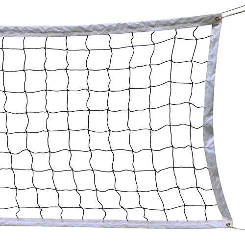 SIVENKE Volleyball Netz faltbar Standard 9.5m x 1m Volleyball Ersatznetz Garten/Strand Sport Net für Federball Tennis Volleyball inkl. Tragetasche von SIVENKE