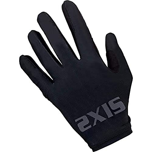 SIX2 Black-S Fahrradhandschuh für Frühling/Herbst, S, Unisex Erwachsene von SIXS