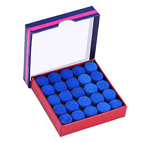 SIXRUN 50 Stück Lot Blauer Kleber auf Einlagiger Billard-Pool-Snooker-Queue-Spitze für Queue-Stick-Ersatz-Snooker-Spieler (13mm) von SIXRUN
