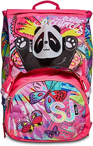SJ Gang , Flip-3D ausziehbarer Schulrucksack für Panda und Katze, Unisex-Grundschulrucksack für Mädchen und Jungen, Rosa (Rosa), Einheitsgröße SJ Gang , Flip-3D ausziehbarer Schulrucksack für Panda und Katze, Unisex-Grundschulrucksack für Mädchen und Jungen, Rosa (Rosa), Einheitsgröße von SJ GANG STYLE JAM GANG