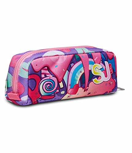 SJ Mäppchen, Federtasche für Schreibwaren, Etui für Stiften, Kugelschreiber, Kinder, Mädchen & Jungen, Grundschule, SJ-Muster, pink SJ Mäppchen, Federtasche für Schreibwaren, Etui für Stiften, Kugelschreiber, Kinder, Mädchen & Jungen, Grundschule, SJ-Muster, pink von SJ GANG STYLE JAM GANG
