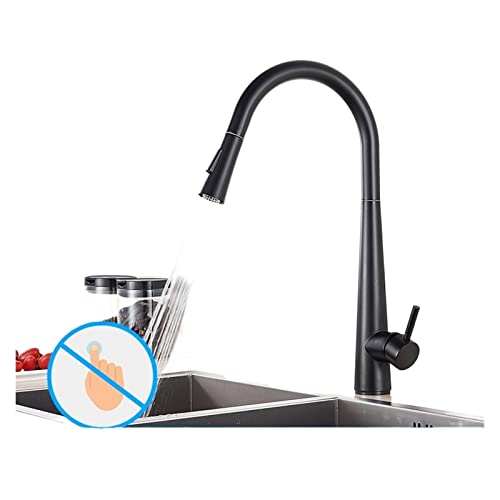 SJFJJKD Kiten s Brushed d Sensor Kiten s Smart TOU Control Induction Mixer Tap Sensitive Kiten Black White Kiten s Pull Out Faucet Friendship Years von SJFJJKD