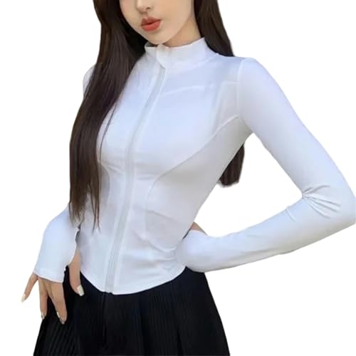Strickjacke Ice Seide Frauen Sommer Dünne Langärmelte Top Reißverschluss Taille Strickjacke Sportjacke-Weiss-M 47-55 kg Strickjacke Ice Seide Frauen Sommer Dünne Langärmelte Top Reißverschluss Taille Strickjacke Sportjacke-Weiss-M 47-55 kg von SJFYB