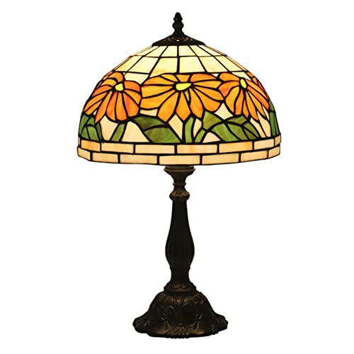 Glasmalerei Sonnenblumen-Motiv, Schreibtischlampe Tiffany-Stil 12x12x19, Schlafzimmer Nachttischlampe Leseleuchte im Büro Learned extensively von SJHDHDA