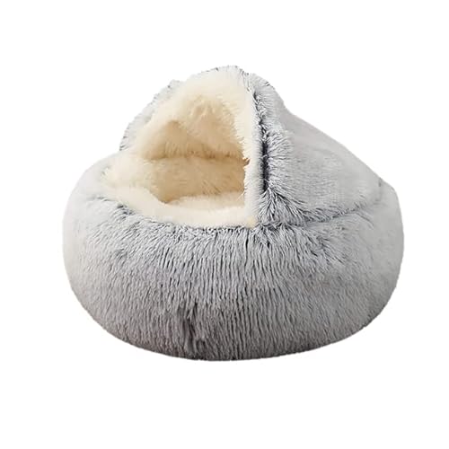 SJHDHDA 1 Stück Winter Plüsch Katzenbett Rundes Katzenkissen Katzenhaus 2 in 1 Warmer Katzenkorb Haustier Schlafsack Katzennest Zwinger Für Kleine Hunde Katzen Learned extensively von SJHDHDA