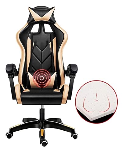 SJHDHDA Bürostuhl, Gaming-Stuhl, Stuhl mit hoher Rückenlehne, ergonomischer Stuhl, Computerstuhl, Gaming-Stuhl, Heim-Liegelift-Drehstuhl, Armlehnensitz Learned extensively von SJHDHDA