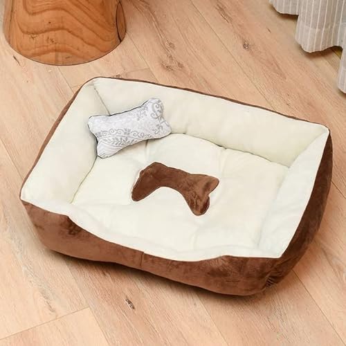 SJHDHDA Superweiches Sofa-Knochen-Haustierbett, warmes Katzenhaus aus Leinen für kleine, mittelgroße und große Hunde, weiches, waschbares Welpen-Baumwoll-Waschhäuschen Learned extensively von SJHDHDA