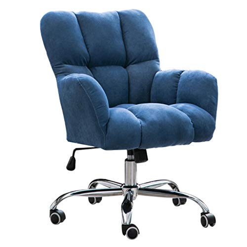 SJHDHDA Velvet Executive Swivel Office Stuhl mit einstellbarem Ergonomic Mid Back Design für Bürokleiderräume und -Restaurants (blau) Learned extensively von SJHDHDA