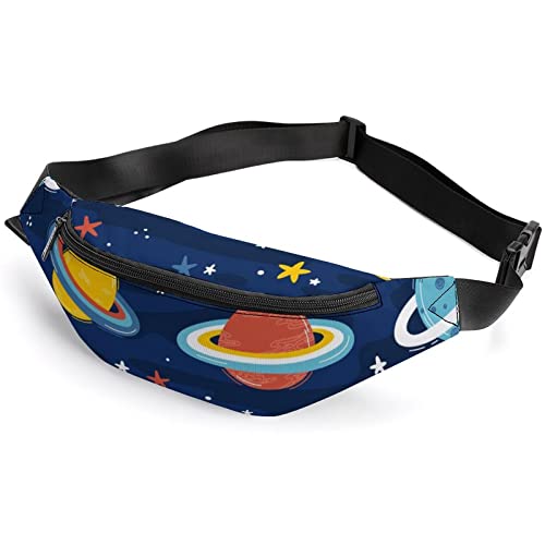 Planets and Stars Bauchtasche, für Erwachsene und Kinder, Sporttasche für Herren und Damen, Planeten und Sterne, Einheitsgröße von SJOAOAA