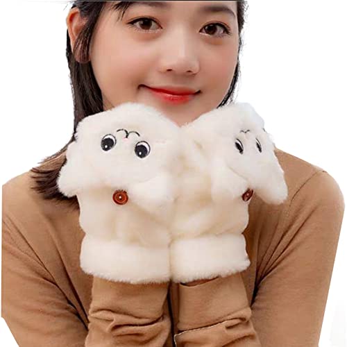SJTJSPX Halbfinger Handschuhe Damen Plüsch Handschuhe Studentin Erwachsene Teenager Cartoon Katze Fäustlinge Winter Warme Fingerlose Flip Top Halbfingerhandschuhe Für Ski Radfahren Laufen SJTJSPX Halbfinger Handschuhe Damen Plüsch Handschuhe Studentin Erwachsene Teenager Cartoon Katze Fäustlinge Winter Warme Fingerlose Flip Top Halbfingerhandschuhe Für Ski Radfahren Laufen von SJTJSPX