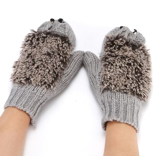 SJTJSPX Handschuhe Damen Mädchen Strickhandschuhe Cartoon Igel Fäustlinge Warm Winterhandschuhe Winddicht Weich Fahrradhandschuhe Dicke Skihandschuhe für Alltag Outdoor Weihnachten SJTJSPX Handschuhe Damen Mädchen Strickhandschuhe Cartoon Igel Fäustlinge Warm Winterhandschuhe Winddicht Weich Fahrradhandschuhe Dicke Skihandschuhe für Alltag Outdoor Weihnachten von SJTJSPX