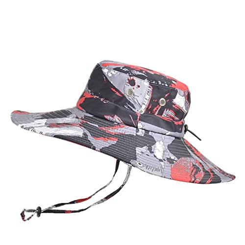 SJTJSPX Sonnenhut Herren Damen Boonie Hut UPF 50+ Sommerhut Faltbar Safari Hut Camouflage Fischerhut Breite Krempe Kappe Outdoor Angelhut mit Kinnband Buschhut für Jagd Camping Bergsteigen Wandern SJTJSPX Sonnenhut Herren Damen Boonie Hut UPF 50+ Sommerhut Faltbar Safari Hut Camouflage Fischerhut Breite Krempe Kappe Outdoor Angelhut mit Kinnband Buschhut für Jagd Camping Bergsteigen Wandern von SJTJSPX