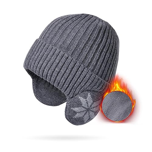 SJTJSPX Wintermütze Herren Damen Strickmütze Warm Ohrenschützer Verdickt Wollmütze Outdoor Winddicht Beanie Hut Sport Radfahren Ohrenwärmer Winter Thermo Mütze für Laufen Skifahren Snowboarden SJTJSPX Wintermütze Herren Damen Strickmütze Warm Ohrenschützer Verdickt Wollmütze Outdoor Winddicht Beanie Hut Sport Radfahren Ohrenwärmer Winter Thermo Mütze für Laufen Skifahren Snowboarden von SJTJSPX