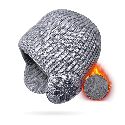 SJTJSPX Wintermütze Herren Damen Strickmütze Warm Ohrenschützer Verdickt Wollmütze Outdoor Winddicht Beanie Hut Sport Radfahren Ohrenwärmer Winter Thermo Mütze für Laufen Skifahren Snowboarden SJTJSPX Wintermütze Herren Damen Strickmütze Warm Ohrenschützer Verdickt Wollmütze Outdoor Winddicht Beanie Hut Sport Radfahren Ohrenwärmer Winter Thermo Mütze für Laufen Skifahren Snowboarden von SJTJSPX
