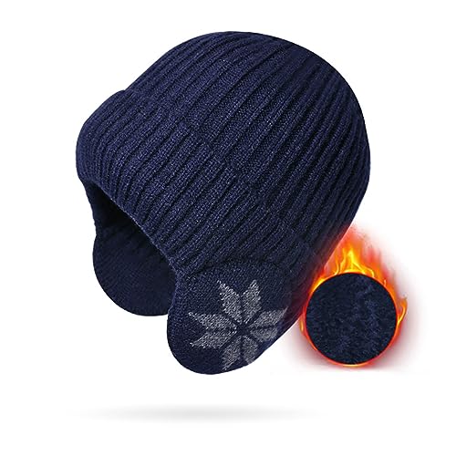 SJTJSPX Wintermütze Herren Damen Strickmütze Warm Ohrenschützer Verdickt Wollmütze Outdoor Winddicht Beanie Hut Sport Radfahren Ohrenwärmer Winter Thermo Mütze für Laufen Skifahren Snowboarden SJTJSPX Wintermütze Herren Damen Strickmütze Warm Ohrenschützer Verdickt Wollmütze Outdoor Winddicht Beanie Hut Sport Radfahren Ohrenwärmer Winter Thermo Mütze für Laufen Skifahren Snowboarden von SJTJSPX