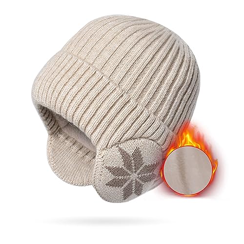 SJTJSPX Wintermütze Herren Damen Strickmütze Warm Ohrenschützer Verdickt Wollmütze Outdoor Winddicht Beanie Hut Sport Radfahren Ohrenwärmer Winter Thermo Mütze für Laufen Skifahren Snowboarden SJTJSPX Wintermütze Herren Damen Strickmütze Warm Ohrenschützer Verdickt Wollmütze Outdoor Winddicht Beanie Hut Sport Radfahren Ohrenwärmer Winter Thermo Mütze für Laufen Skifahren Snowboarden von SJTJSPX