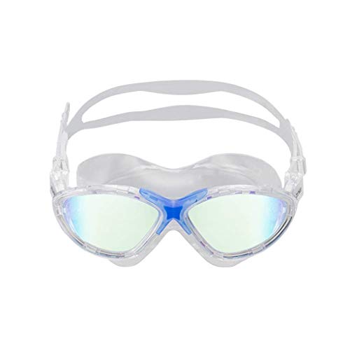 SJZZJSBX Schwimmbrille, modische Schwimmbrille mit breitem Rahmen, komfortabler, wasserdichter Dichtung und leicht verstellbarem Anti-Beschlagschutz, für Erwachsene für Männer und Frauen (Farbe: Pink) von SJZZJSBX