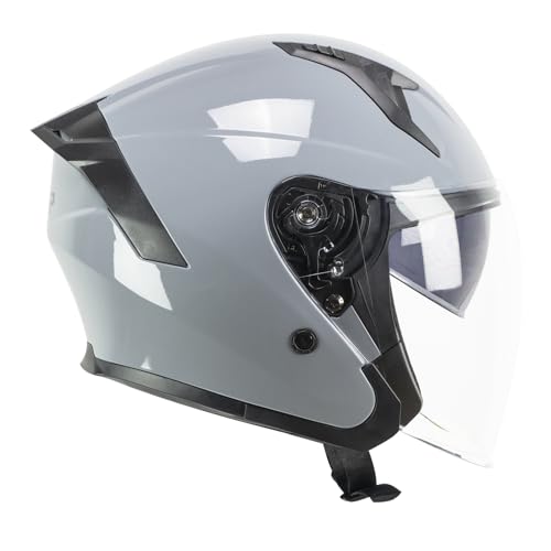 SKA-P Helm mit offenem Gesicht, 1MHA Jedi Mono Grau, M (57-58 cm) von SKA-P