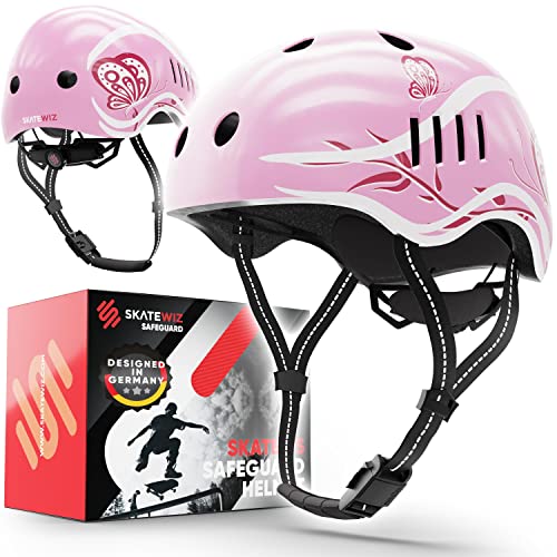 SKATEWIZ Fahrradhelm | Helm Fahrrad, Leichter Skaterhelm, Mountainbike Helm, Größe L in Pink, Fahrradhelm Damen, Fahrradhelm Frauen von SKATEWIZ