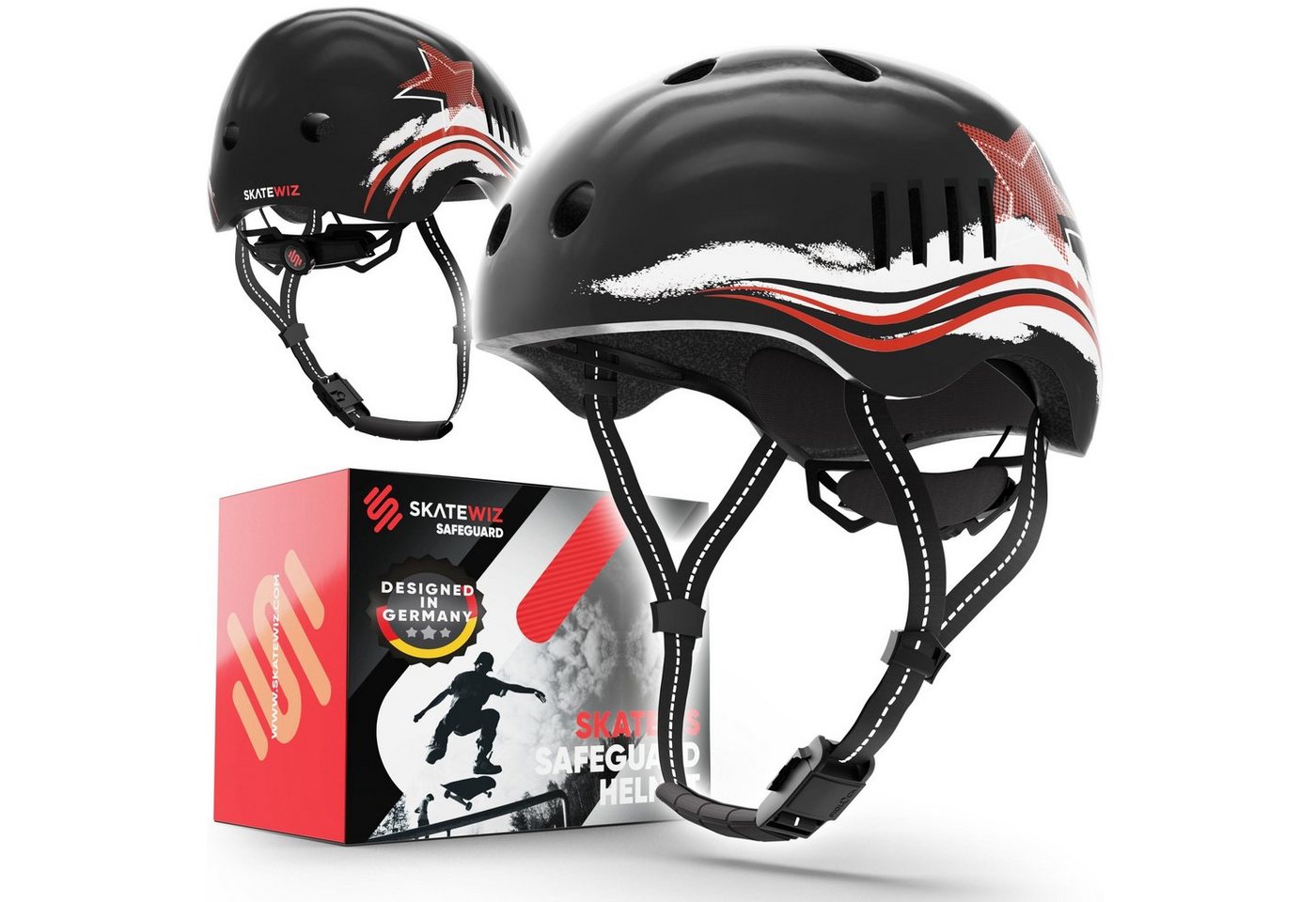 SKATEWIZ Fahrradhelm Kinder ab 6 Jahre Helm Kinder Mädchen & Jungen Skaterhelm, Helm Kinder viele Farben für Fahrrad Skateboard und Inline Skates SKATEWIZ Fahrradhelm Kinder ab 6 Jahre Helm Kinder Mädchen & Jungen Skaterhelm, Helm Kinder viele Farben für Fahrrad Skateboard und Inline Skates von SKATEWIZ