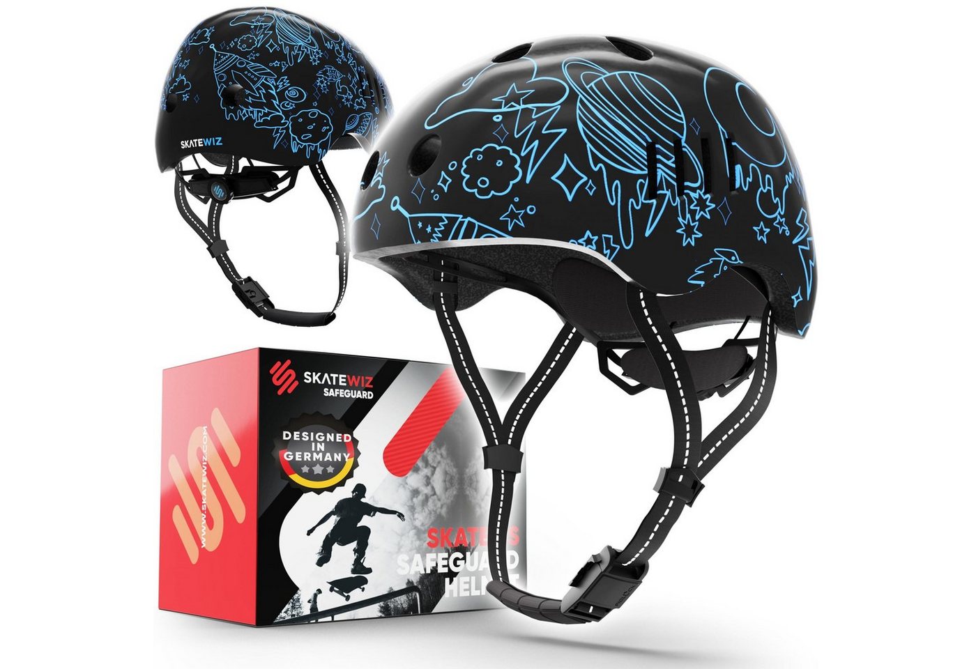 SKATEWIZ Fahrradhelm Kinder ab 6 Jahre Helm Kinder Mädchen & Jungen Skaterhelm, Helm Kinder viele Farben für Fahrrad Skateboard und Inline Skates SKATEWIZ Fahrradhelm Kinder ab 6 Jahre Helm Kinder Mädchen & Jungen Skaterhelm, Helm Kinder viele Farben für Fahrrad Skateboard und Inline Skates von SKATEWIZ