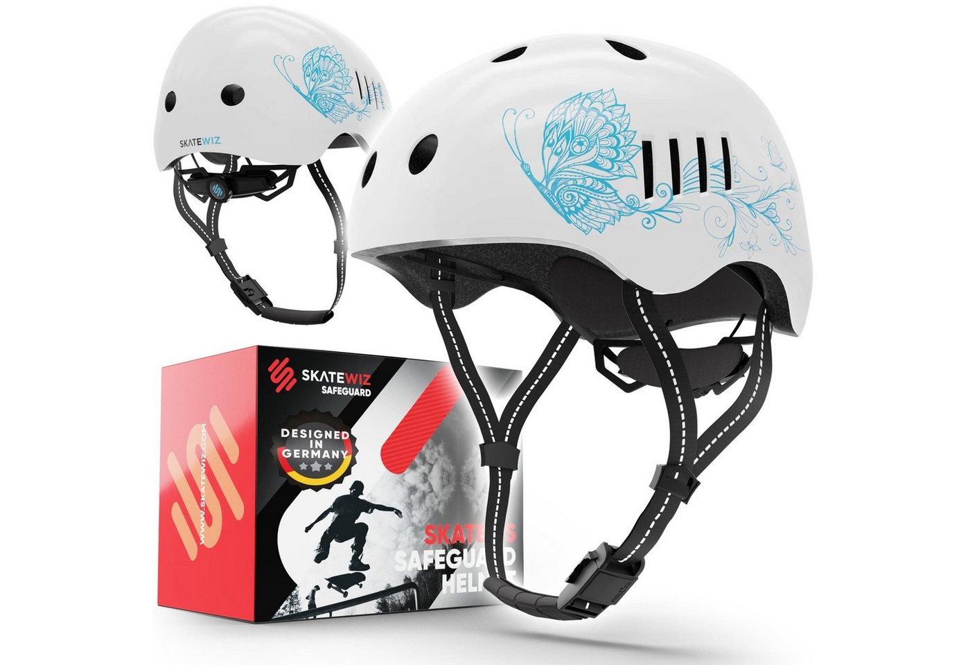 SKATEWIZ Fahrradhelm Kinder ab 6 Jahre Helm Kinder Mädchen & Jungen Skaterhelm, Helm Kinder viele Farben für Fahrrad Skateboard und Inline Skates SKATEWIZ Fahrradhelm Kinder ab 6 Jahre Helm Kinder Mädchen & Jungen Skaterhelm, Helm Kinder viele Farben für Fahrrad Skateboard und Inline Skates von SKATEWIZ