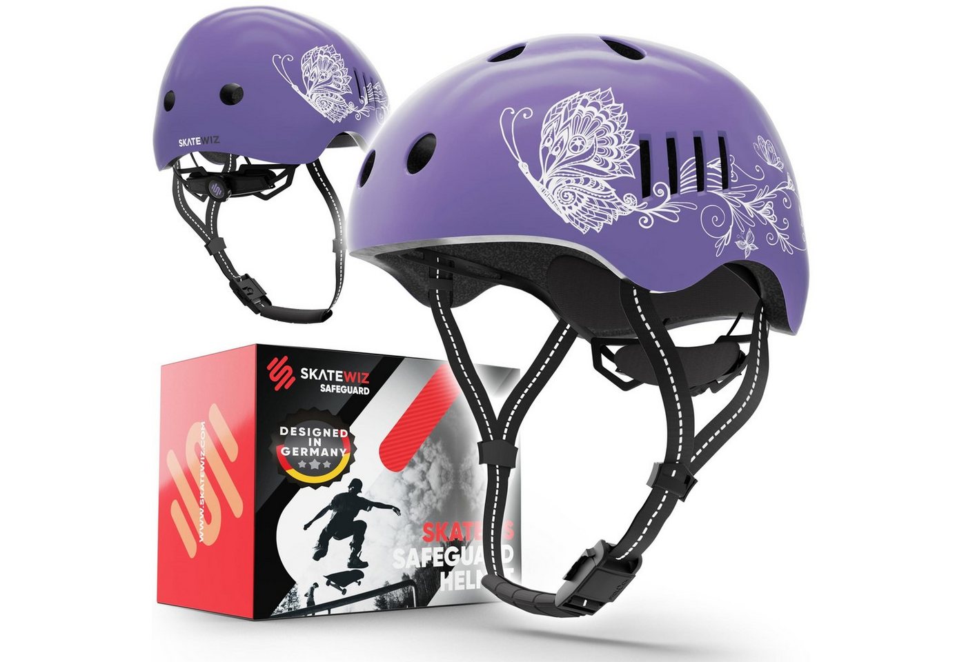 SKATEWIZ Fahrradhelm Kinder ab 6 Jahre Helm Kinder Mädchen & Jungen Skaterhelm, Helm Kinder viele Farben für Fahrrad Skateboard und Inline Skates SKATEWIZ Fahrradhelm Kinder ab 6 Jahre Helm Kinder Mädchen & Jungen Skaterhelm, Helm Kinder viele Farben für Fahrrad Skateboard und Inline Skates von SKATEWIZ
