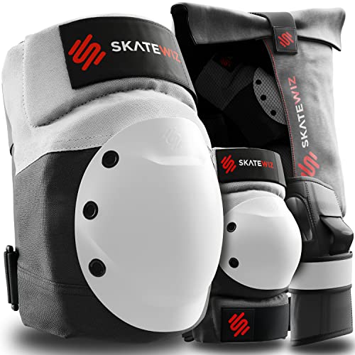 SKATEWIZ Protektoren - Inliner Protektoren Erwachsene, Inliner Schoner Erwachsene - Schoner Inliner Erwachsene, Skate Schoner Erwachsene - Schützer Inliner Damen - SHIELD Größe M Grau Weiß SKATEWIZ Protektoren - Inliner Protektoren Erwachsene, Inliner Schoner Erwachsene - Schoner Inliner Erwachsene, Skate Schoner Erwachsene - Schützer Inliner Damen - SHIELD Größe M Grau Weiß von SKATEWIZ